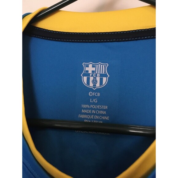 FCB Barca Men's Graphic Print Short Sleeve Soccer Jersey Shirt Size Large - Picture 4 of 10